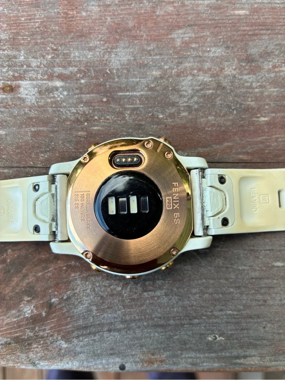 garmin fenix 6s pro smartwatch in rose gold and white